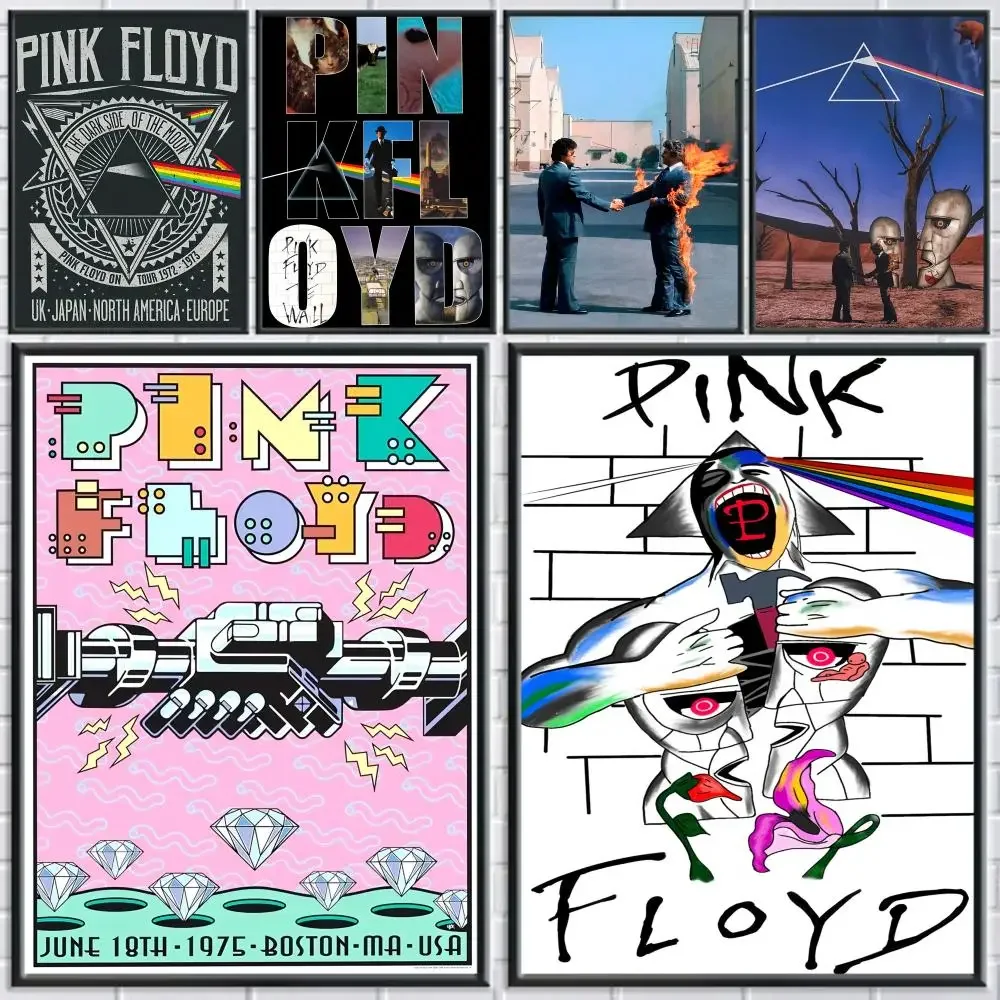 Rock P-Pink Floyds Poster Room Wall Art Decor Waterproof Stickers For Home Bar Bedroom Decoration