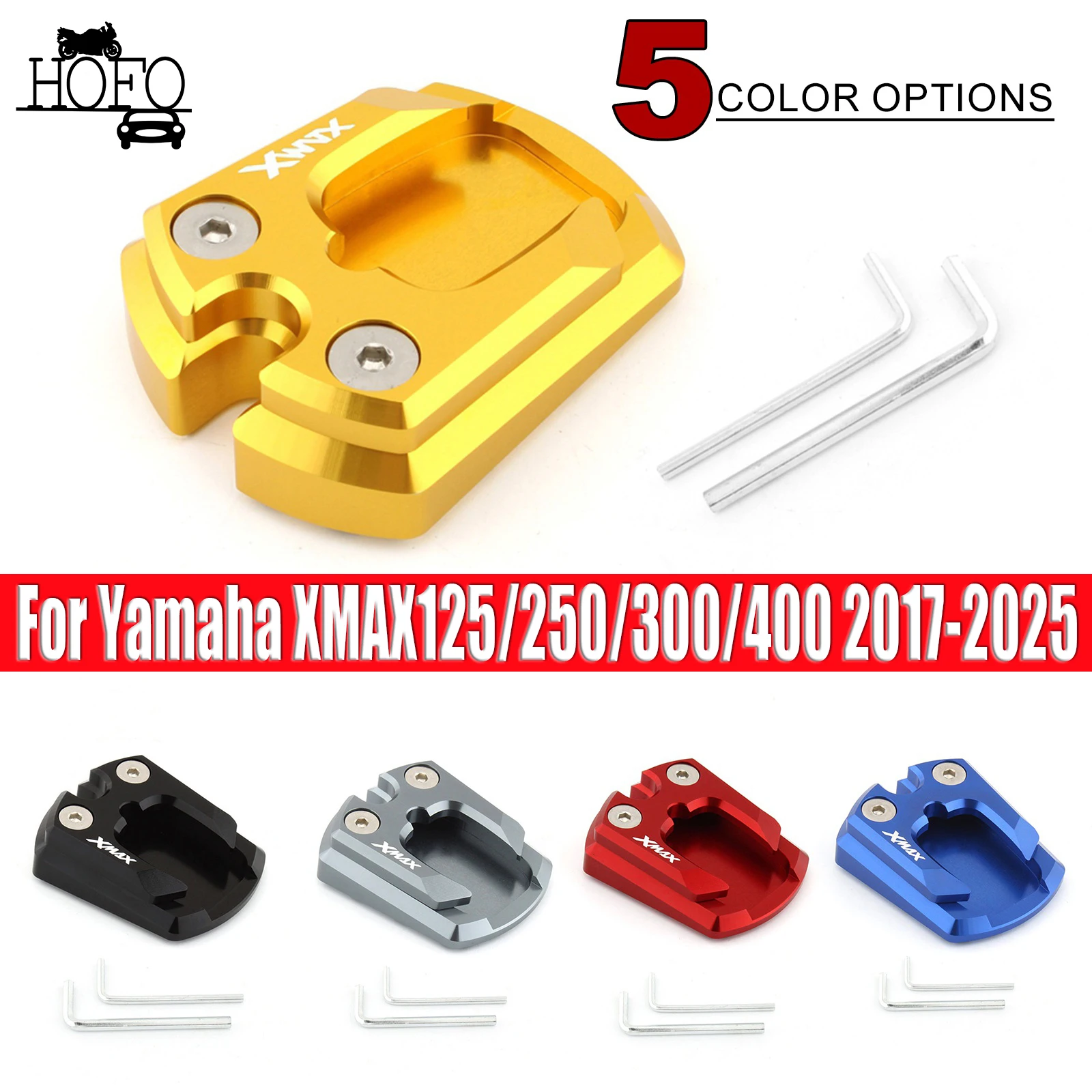 

Kickstand Side Stand Pad Plate Extension Enlarge For YAMAHA XMAX 125/250/300