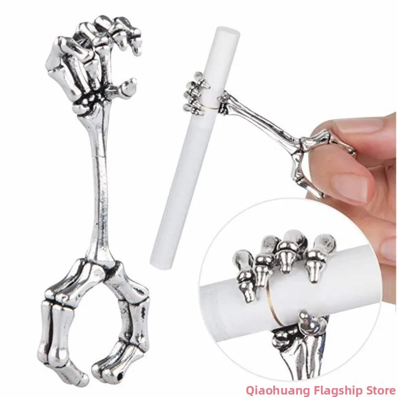 

Металлическое кольцо-держатель для сигарет с дизайном в виде черепа, защита от ожогов, креативный аксессуар для сигар, модное украшение, подарок