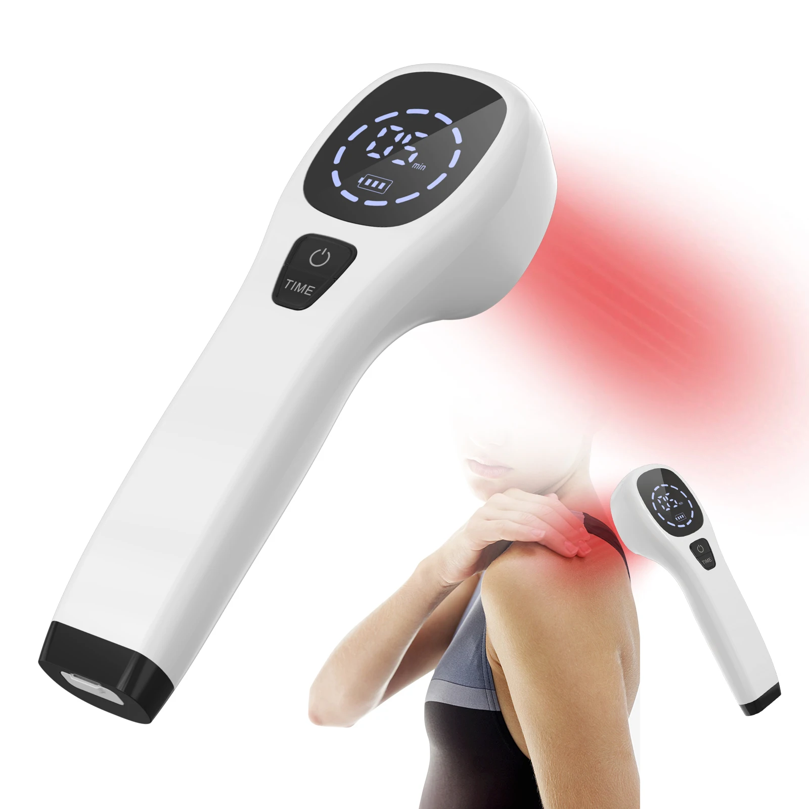 2x808nm Cold Laser Therapy Device for Body Pain Relief Free Glasses No Bag Phototherapy Equipment for Arthritis Tennis Elbow Pet