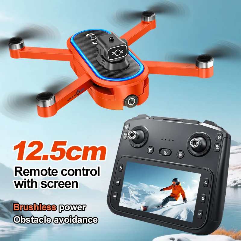 S186 Drone With Screen Professional HD Camera FPV electrically controlled brushless optical flow obstacle avoidance Drones Toy