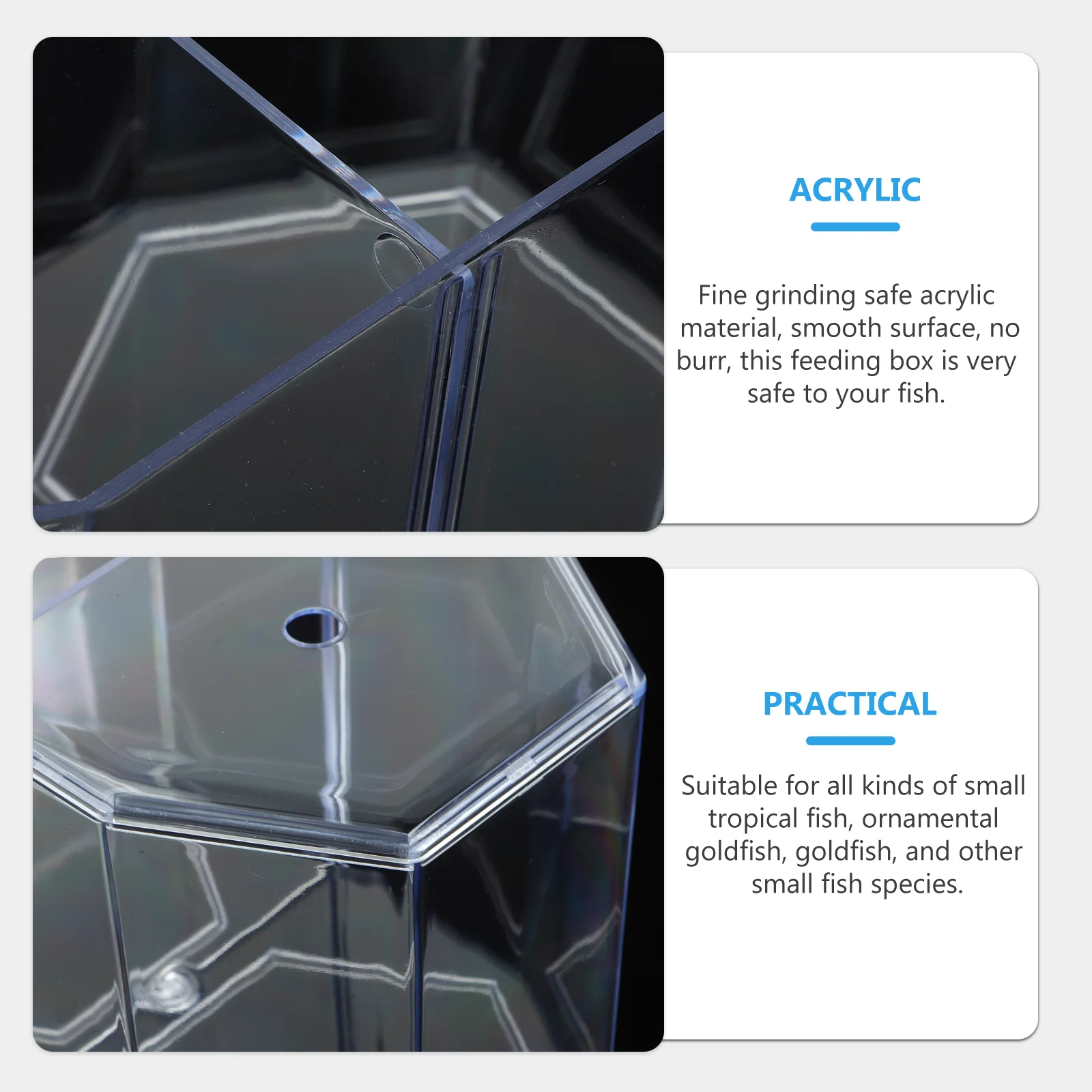 Octagonal Fish Tank Viviparous Hatchery Aquarium Divider Various Guppy Breeding Box Accessory Acrylic Octopus Shrimp Container