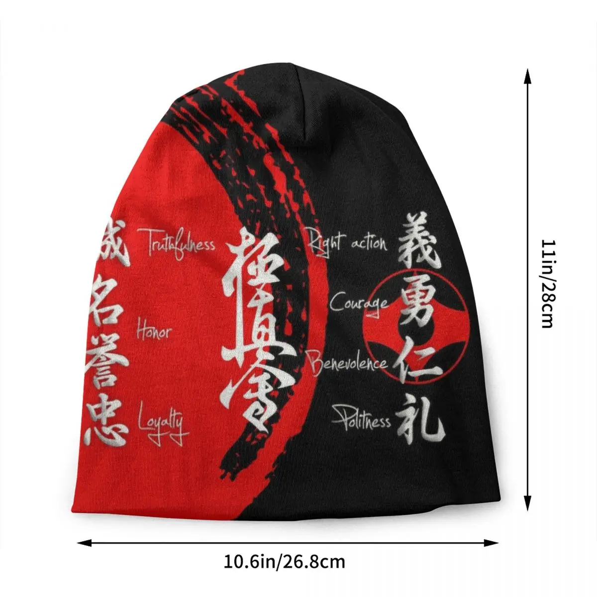 Kyokushin Karate Bushido Values Beanie Cap Unisex Winter Warm Bonnet Femme Knit Hat Martial Arts Skullies Beanies Hats