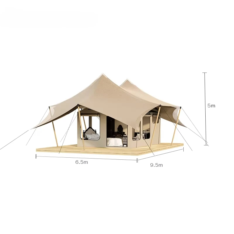 customize Supplier Manufactures Windproof and Dust-proof Fabric Wild Glamping Stretch Tent