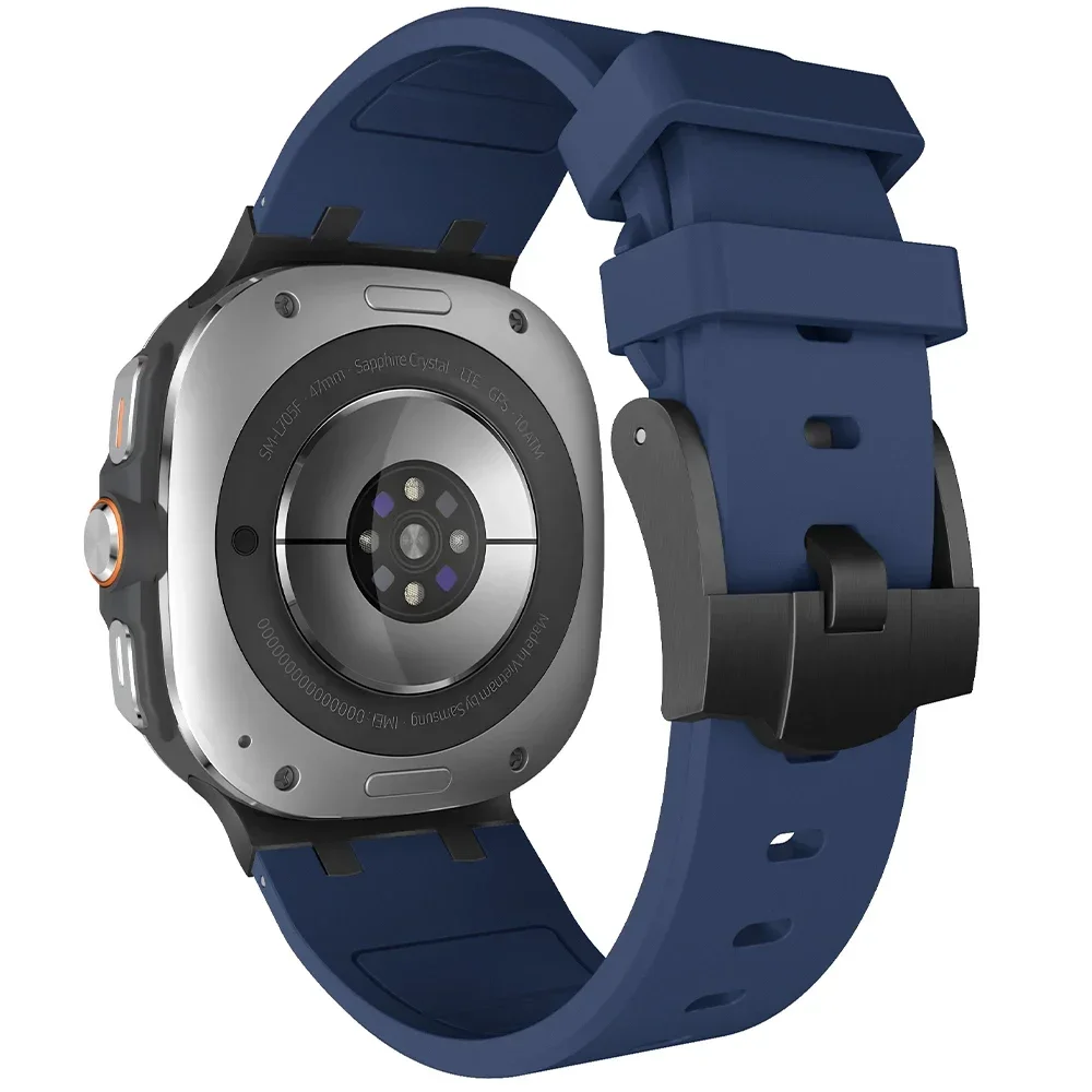 Banda de goma deportiva para hombre para Samsung Galaxy Ultra negro naranja correa de goma para SAMSUNG GALAXY ULTRA 47MM correa de reloj pulsera AP