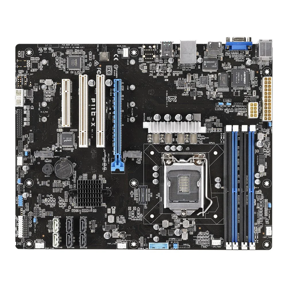 Placa-mãe de servidor P11C-X para ASUS C242 LGA 1151 DDR4 32GB VGA Suporte E-2100 de alta qualidade