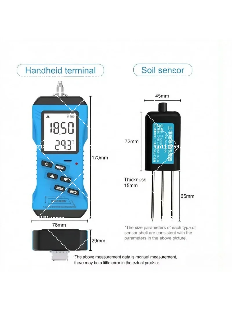 7 In 1 Rapid Soil Nitrogen Phosphorus -Potassium N P K PH Humidity Mois-Ture Nutrient Conductivity Tester EC Meter