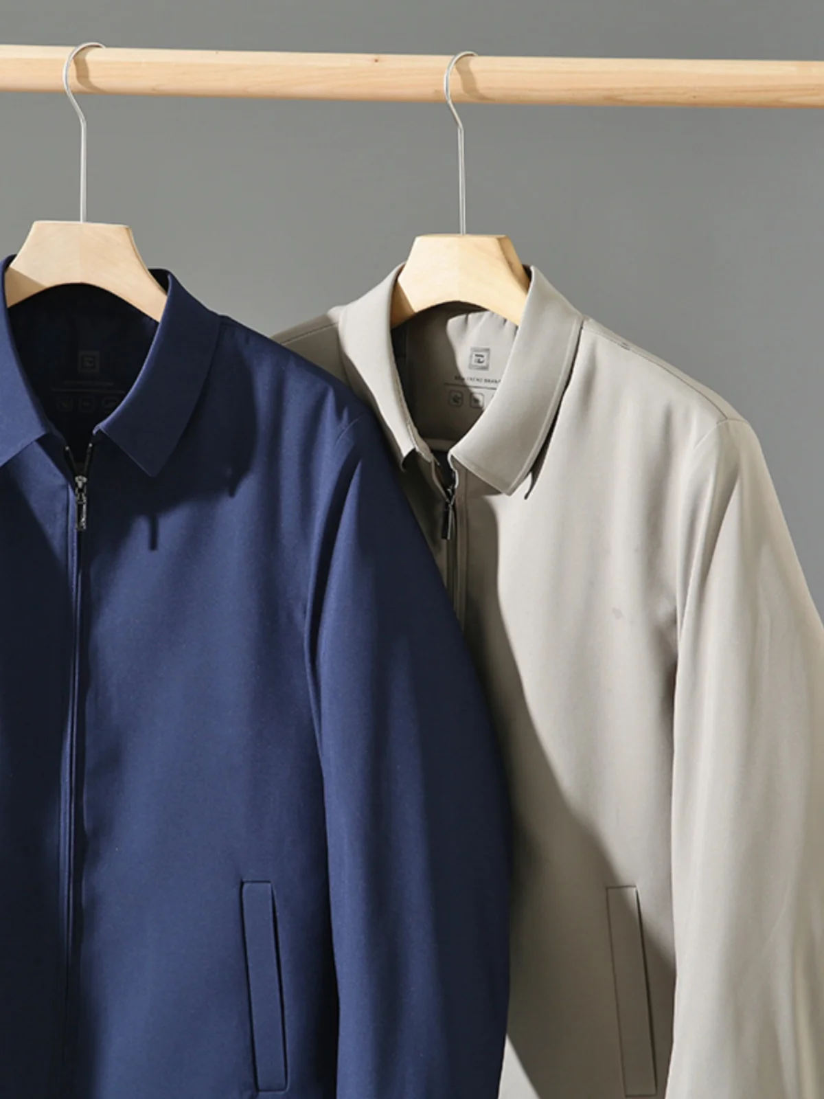 Light Business Style! Lightweight Warm Anti-Wrinkle Cotton Collar Men's Jacket Autumn Winter Fashion Outerwear Coat