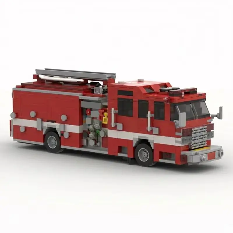 DIY City Firefighter Emergency Rescue Car Construction Set Gift Building Bricks Toy