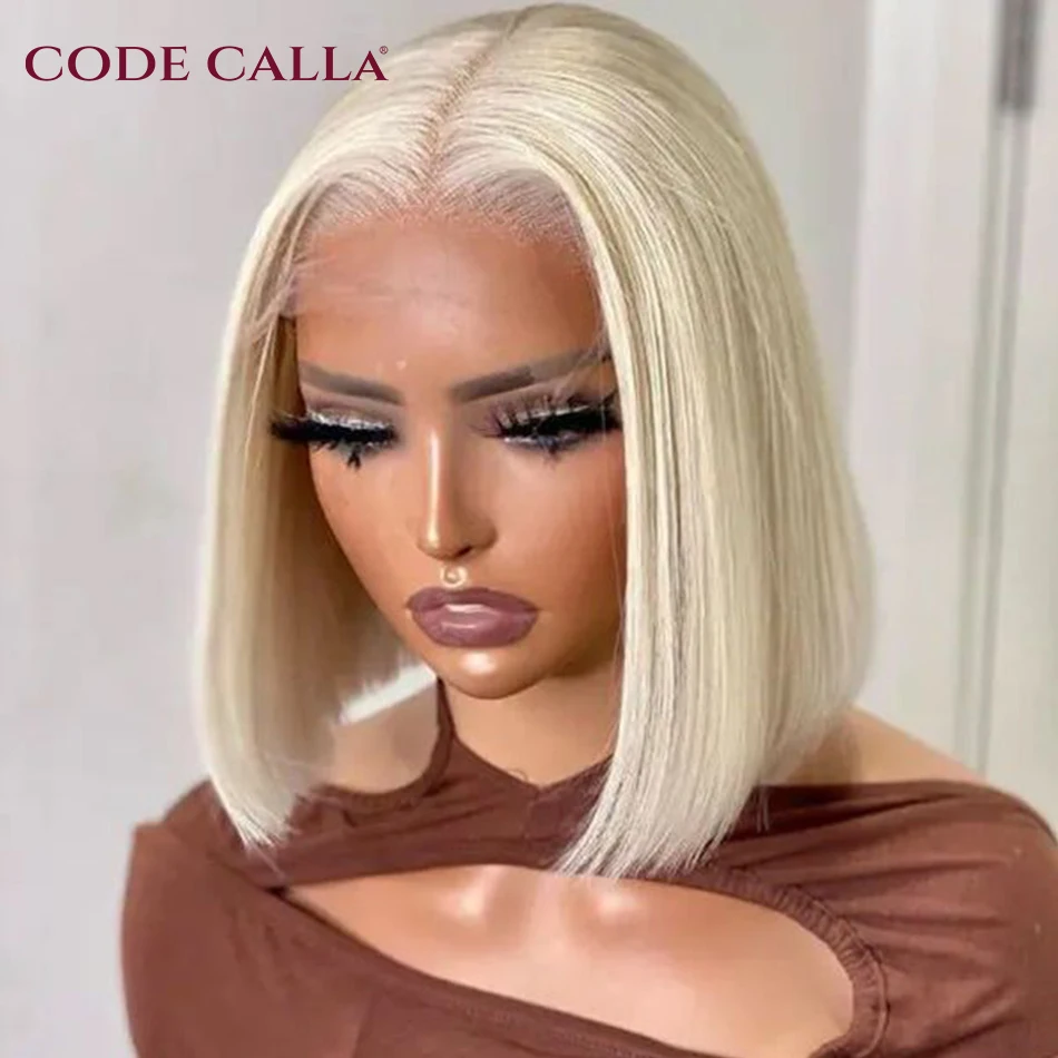 613 Honey Blonde Colored Short Bob Wig Cheap T Part Brazilian Hair Wig Bone Straight Human Hair Wigs for Women On Sale Clearance