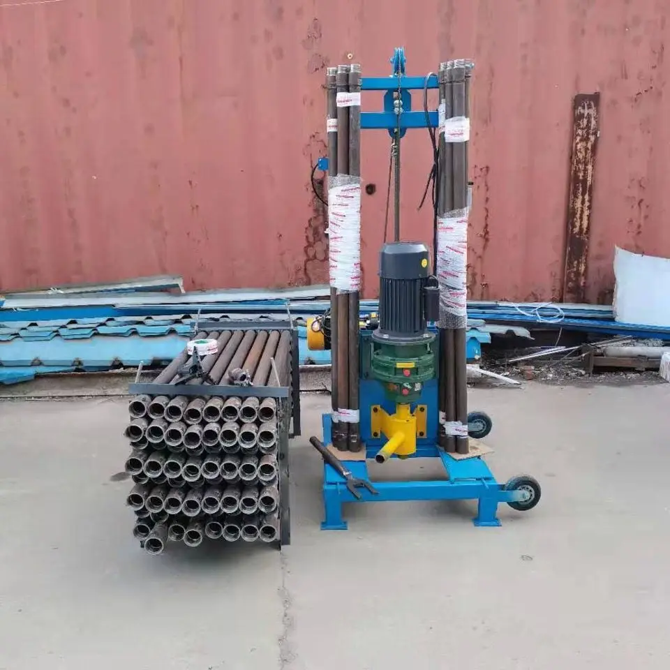 Fully automatic 100m civil drilling rig remote control lifting water well drilling rig