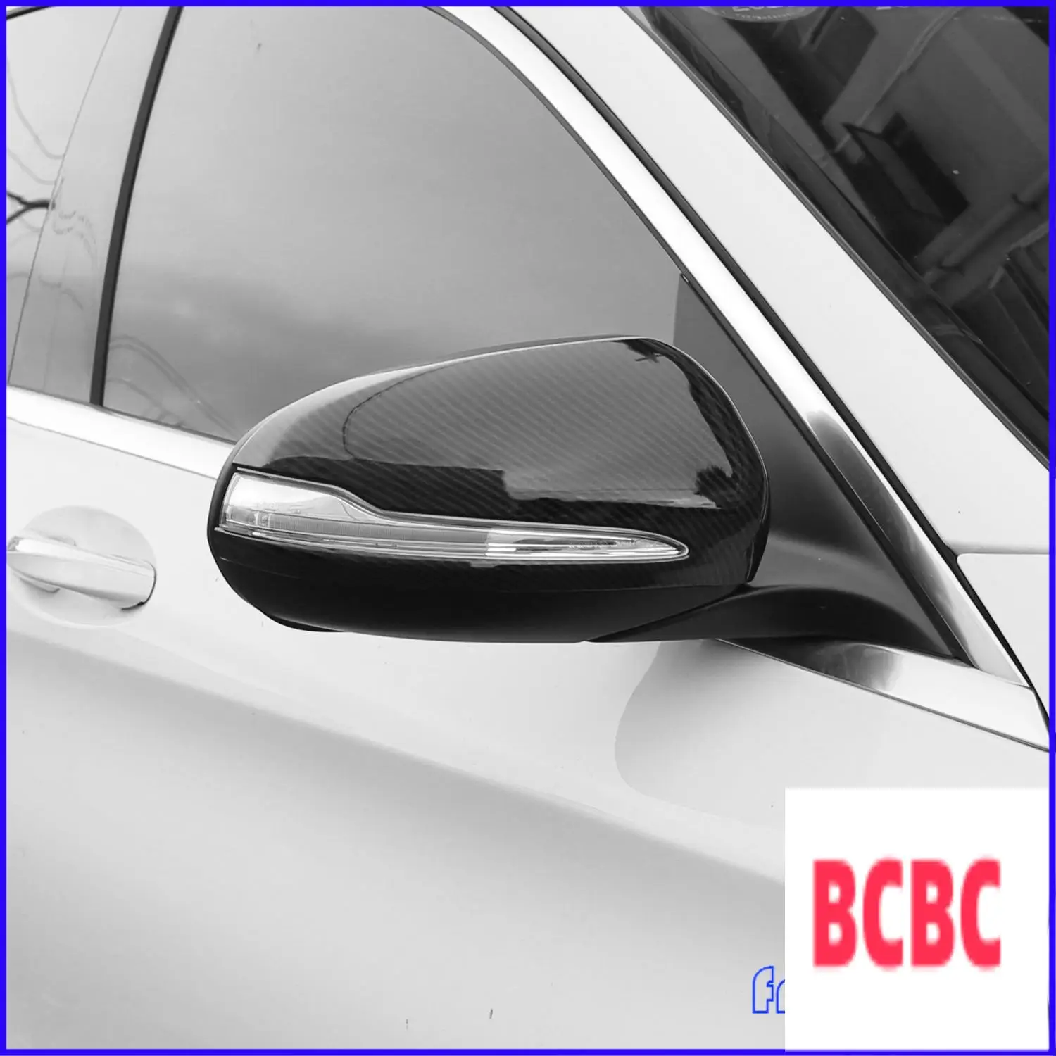 BB-For Mercedes Benz B C E S GLB GLC Class W205 W213 W253 ألياف الكربون ABS الجانب مرآة الرؤية الخلفية غطاء الكسوة #5