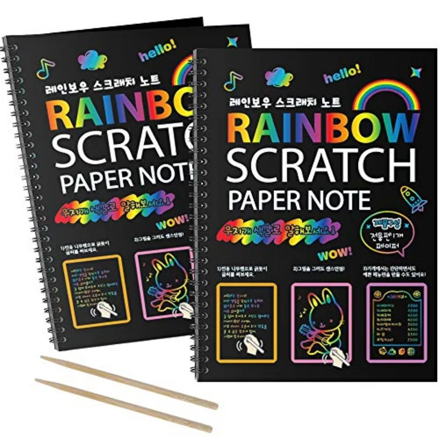 IandArt Scratch Art Books for Scratch Art Paper Rainbow Scratch Art for Best Gifts