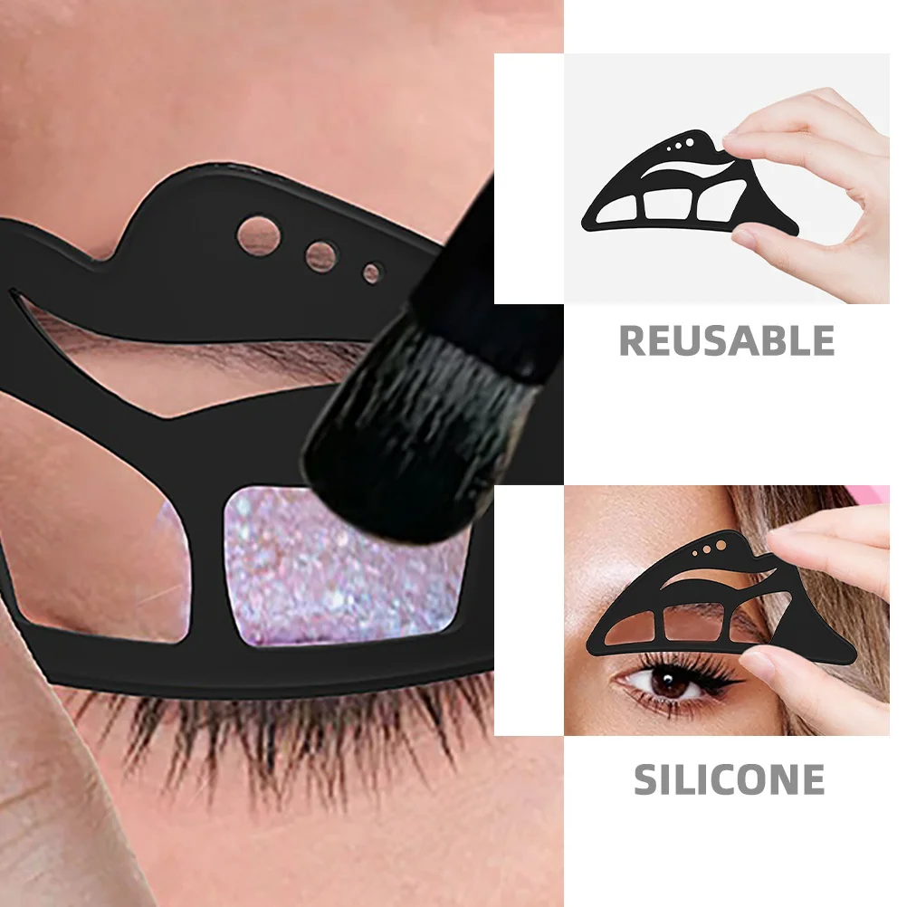 Wielorazowy silikonowy szablon do cieniowania powiek, trwały szablon do eyelinera, szybka mapa wzorów do makijażu oczu, szablon do eyelinera.