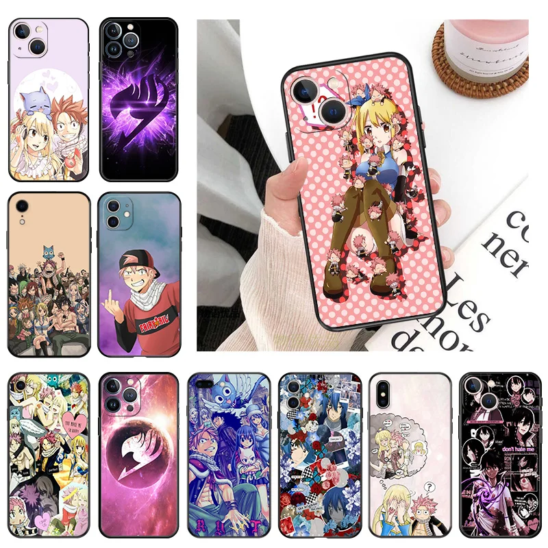 Ultra Thin Matte Soft Fairy Tail Anime Phone Case For iPhone 16Pro 15 14 13 12 Mini 11 16 Pro Max 7 8 Plus XR SE Cover