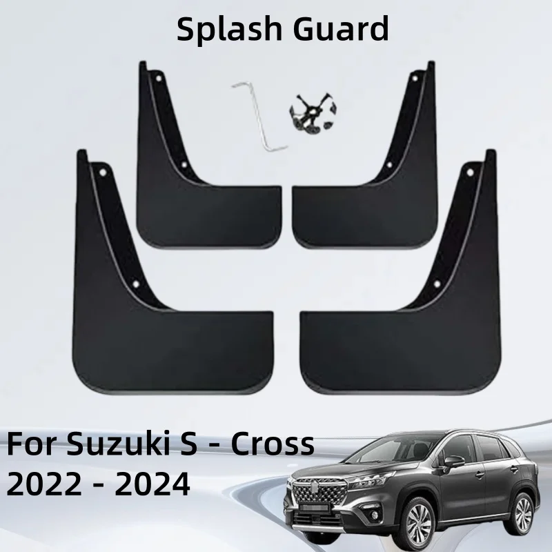 

Car Exterior Matte Black Cars Accessories Splash Guard For Suzuki S - Cross 2022 2023 2024 Exterior Components Decorate