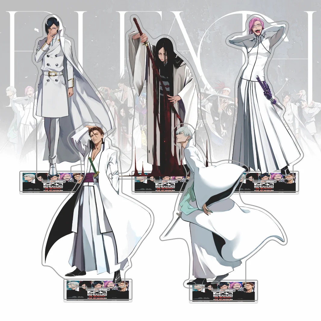 Bleach Anime Acrylic Stand Figure Kurosaki Ichigo Aizen Gin Unohana Ishida Model Plate Desk Decor  Toy Itabag Display Keychain