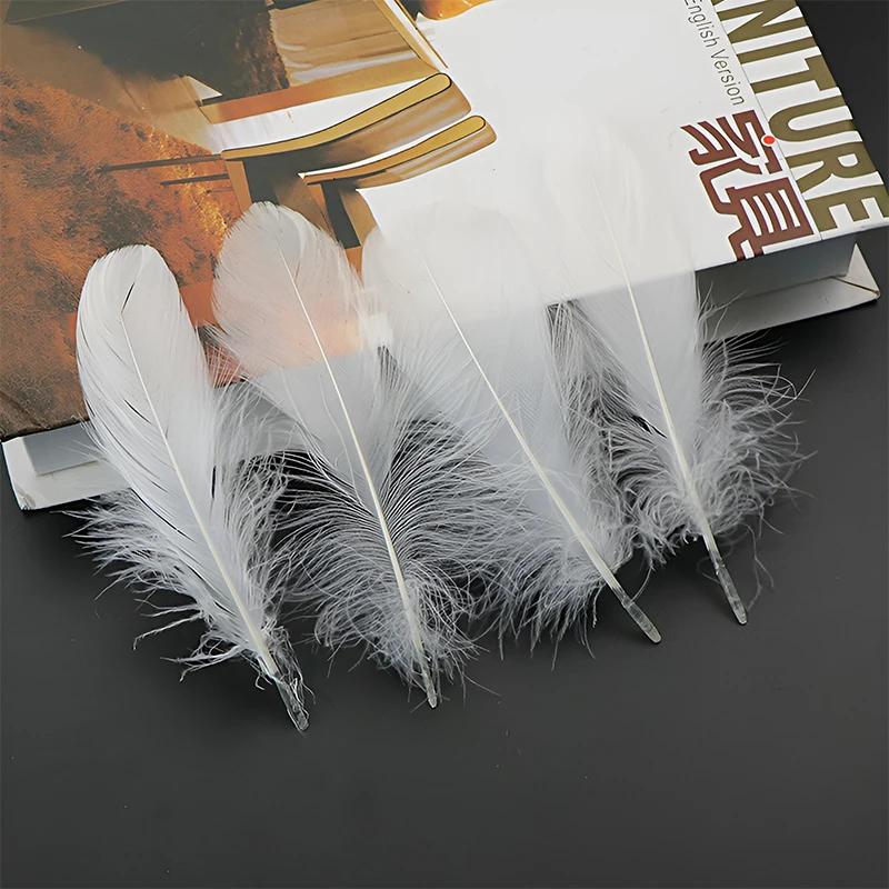 6–13 cm lange weiße Federn, 100 Stück, Dekoration für Bilder, Baum, Salon, Haus, Pluma, Karneval, Traumfänger, Massage, Basteln, Piume – Detail 5