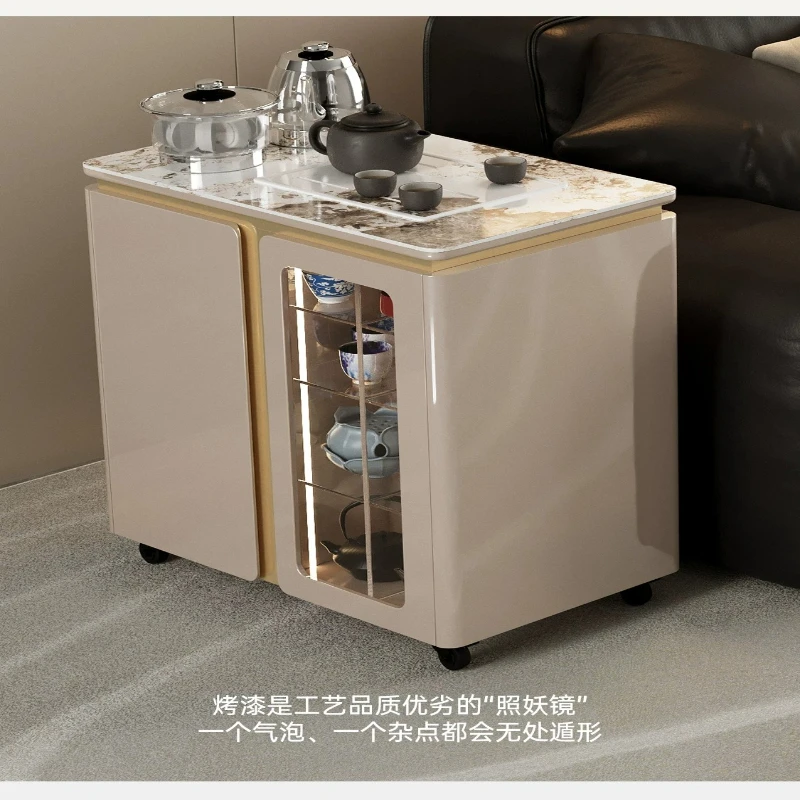 LH removable tea cabinet living room home slate light luxury high-end tea table