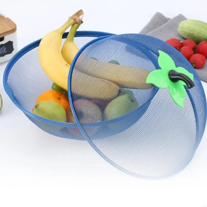 Decorative Wire Fruit Basket with Cover Countertop Fruit Holder for Kitchen Counter Sideboard and Dining Table Display