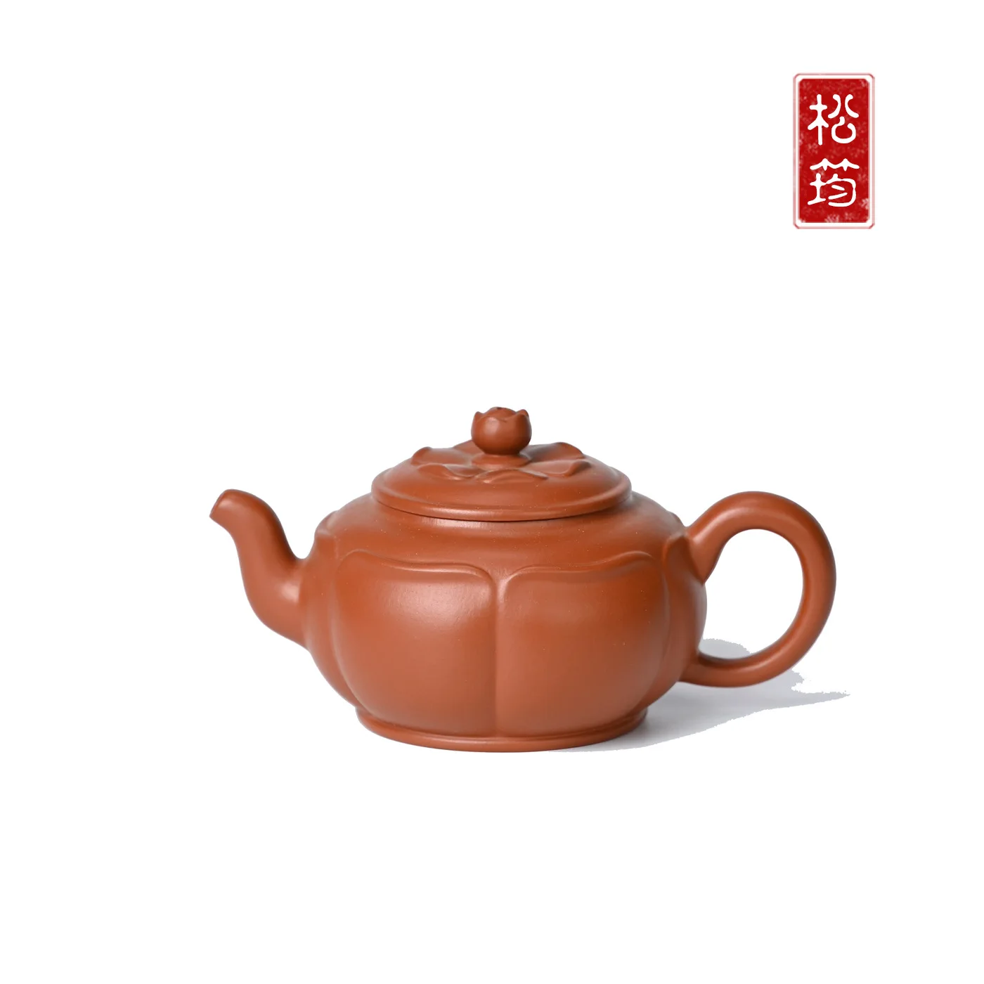 Pure Natural Handmade Lotus-Shaped Chinese-Style Practical Yixing Purple Clay Teapot For Kung Fu Tea Brewing 270ML