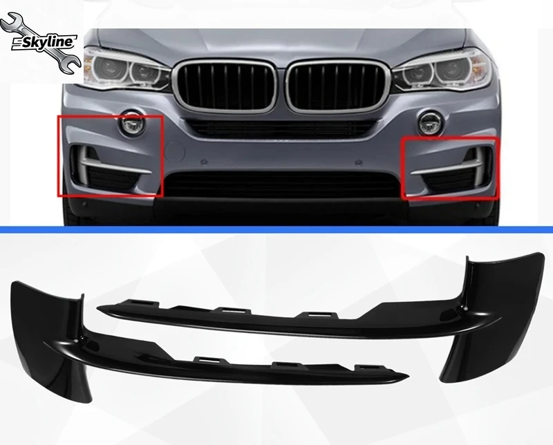 Car Front Bumper Grille Trim Molding 51117303113 51117303114 For X5 F15 2013-2018 Bumper Grille Trim Strips