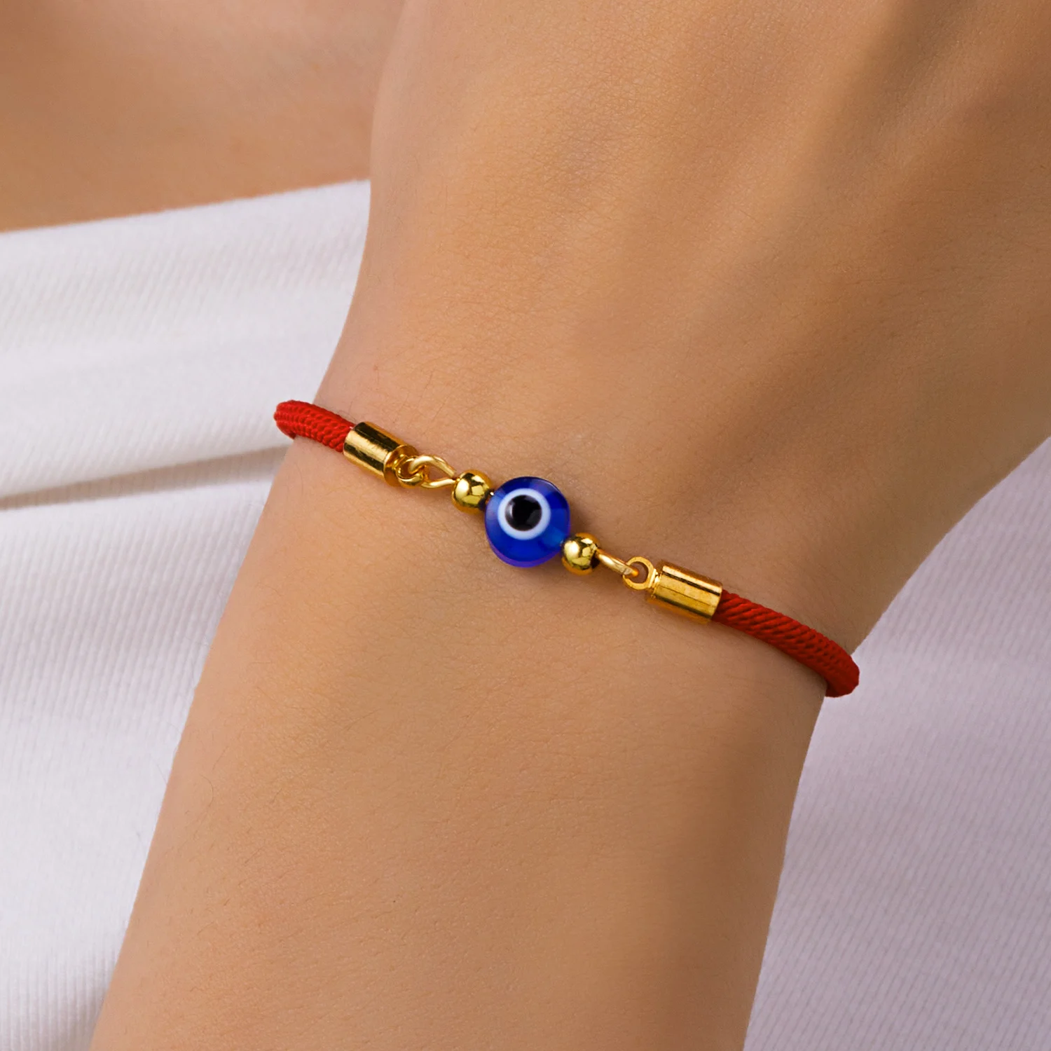 Mode Türkischen Stil Blau Bösen blick Armband Für Frauen Männer Glück Rotes Seil Handarbeit Gewebt Armband Freundschaft Schmuck Geschenke – Detail 2