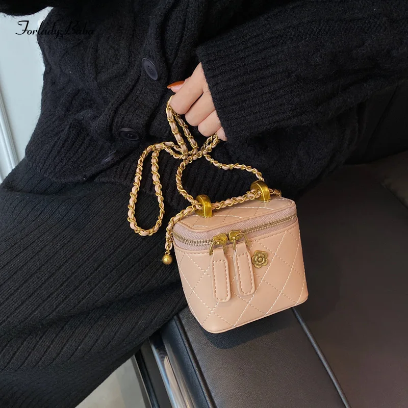 2024 Korean Mini Diamond Chain Senior Sense Fashion Single Shoulder Crossbody Small Square Bag for Women Large Capacity