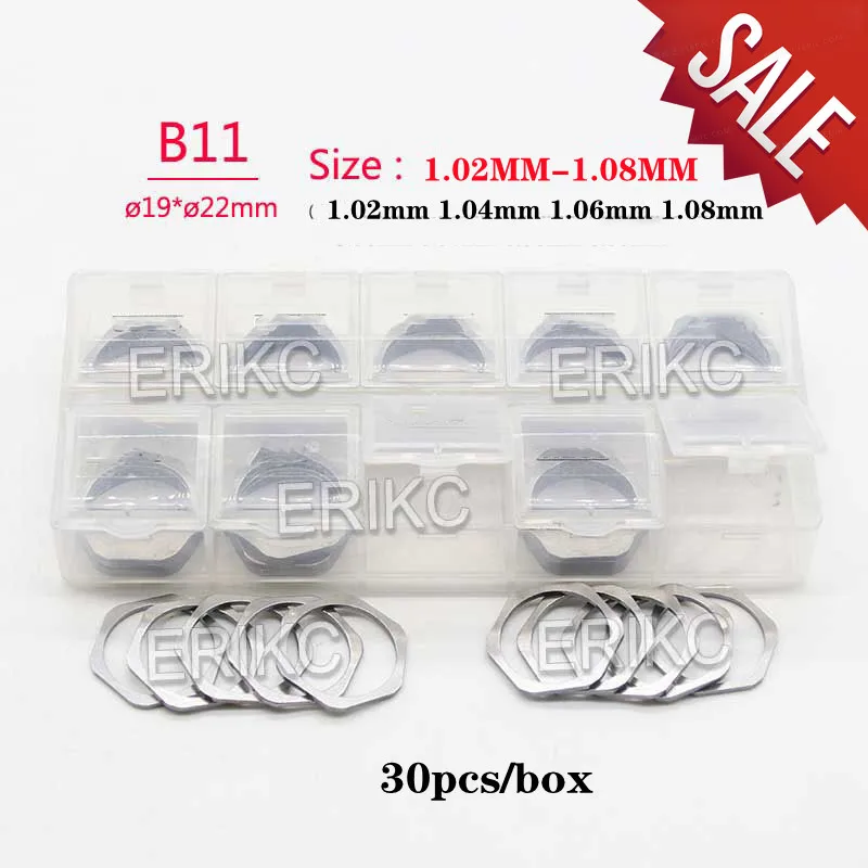 

ERIKC B11 1.02MM-1.08MM Injector Calibration Shims Kit 270 PCS /BOX Copper Washers for Injection Custom Gasket