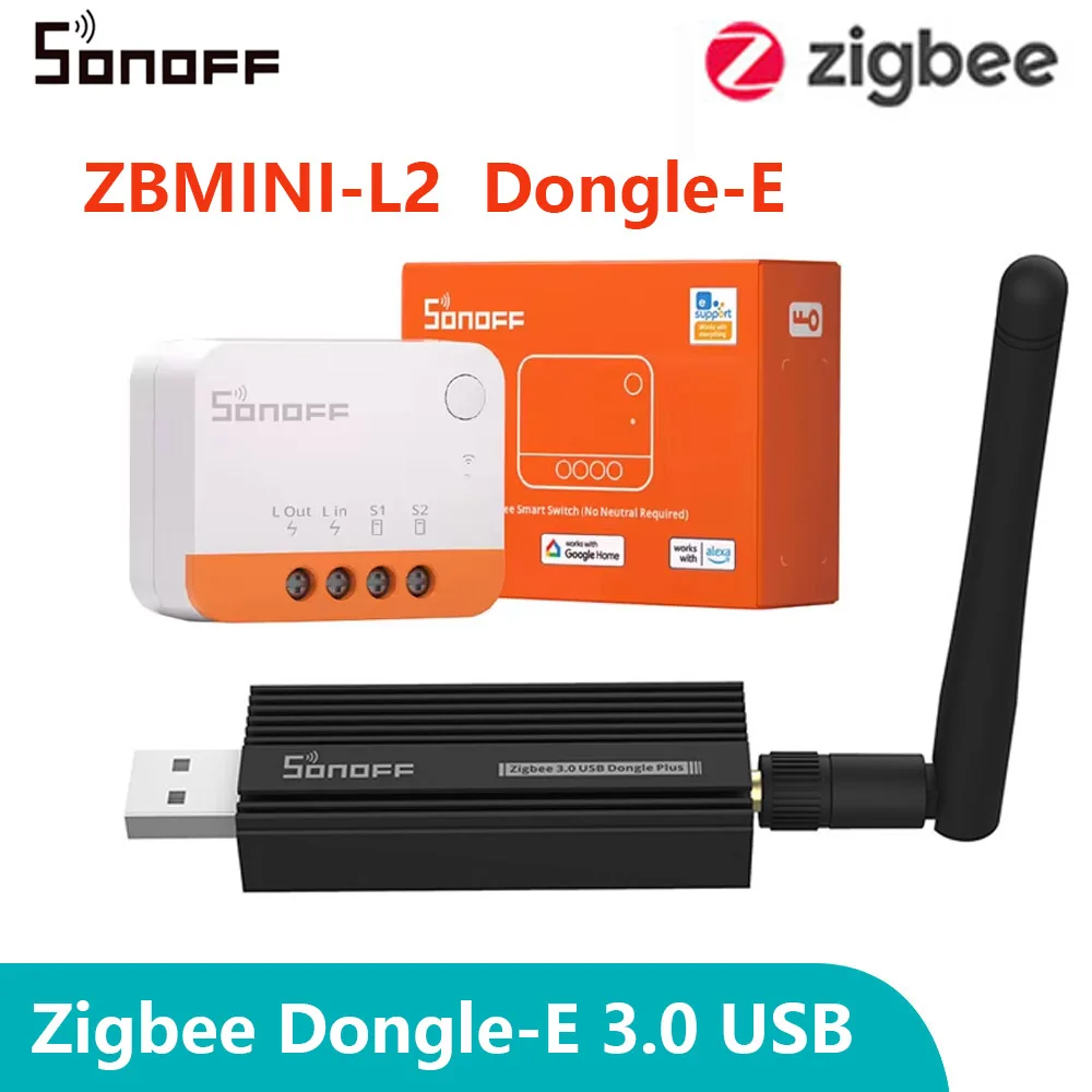 

Мостовой концентратор Zigbee Gateway SONOFF Zigbee Dongle-E через eWelink ZBMINI-L2 Extreme Zigbee 3.0, не требуется нейтральный провод, интеллектуальный переключатель