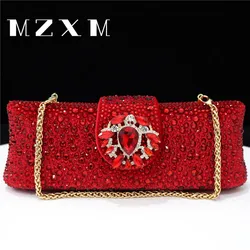 Cartera de vestido de noche con diamantes de imitación brillantes, bolso de mano de diamantes de cristal, cadena de boda de banquete de moda, bolso de dinero de hombro para mujer