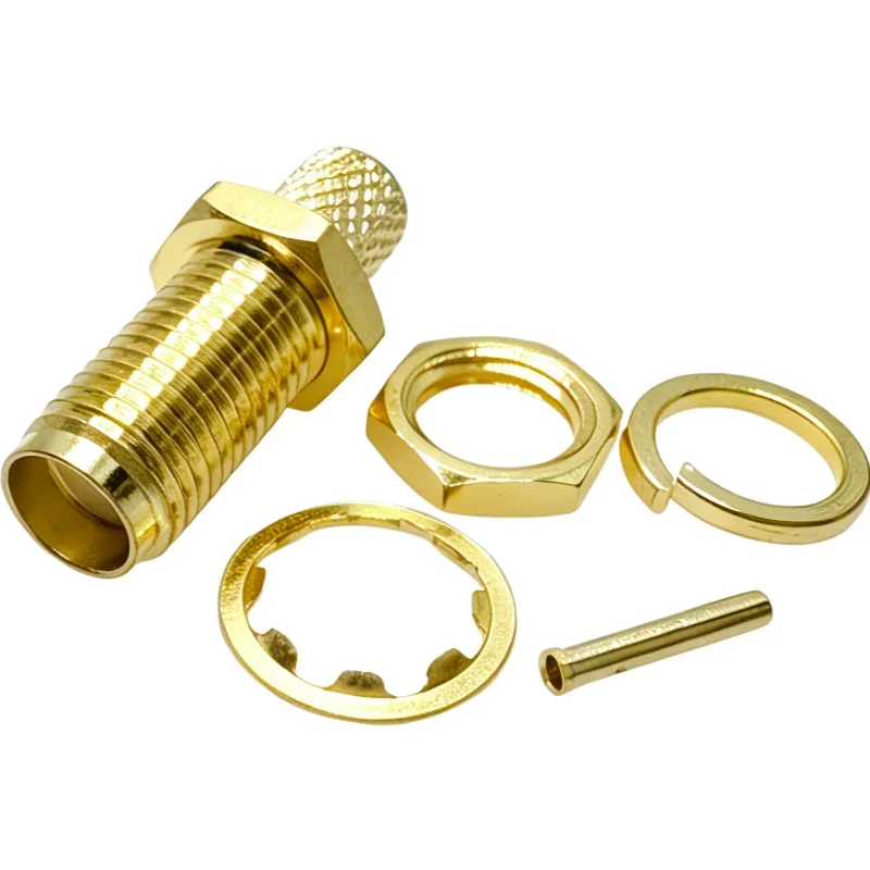 DexMRtiC SMA Male Plug /Female Jack RF Coax Connector Crimp for RG58 LMR195 Cable Wire Terminal Straight  Adapter