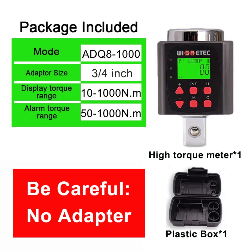 Hoge Precisie Digitale Koppelmeter 0.1-340 N.m Verstelbare Koppelmeter Adapter Professionele Elektronische Koppel Ratelsleutel