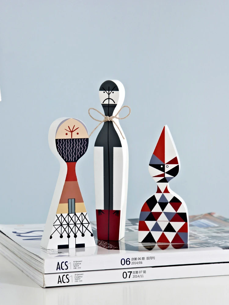 Abstract Wooden Character Statue Density Board Material Figurine Ornament Children's Room Desktop Decorations Artcraft
