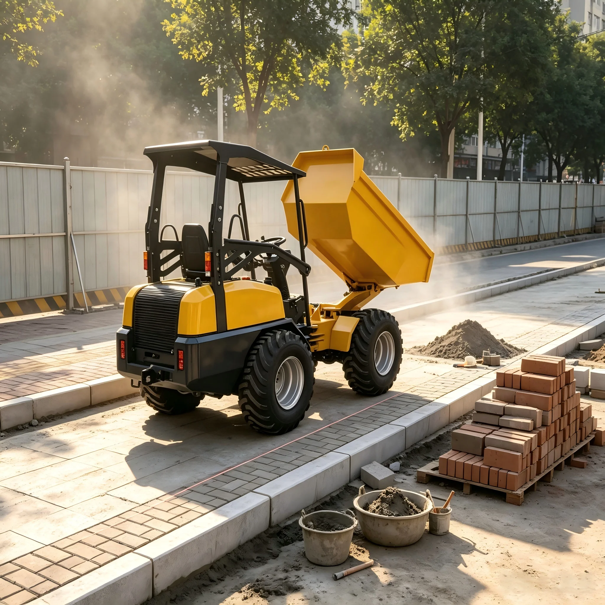 Reliable quality Rural use Closed cabin dump truck Material dumper  Earth moving dumper