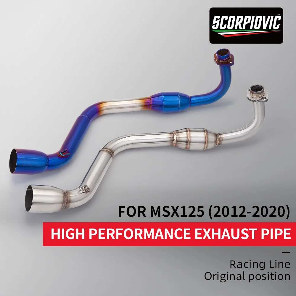 

For 2012-2020 MSX125 Motorcycle Exhaust System High-Performance Blue Integrated Front-End Exhaust