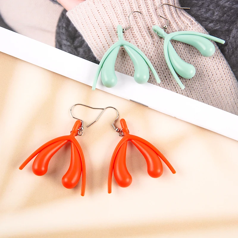 Nieuwe Mode Clitoris Oorbellen Voor Vrouwen Minimalistische Kleurrijke Oorbellen Sieraden Cadeau