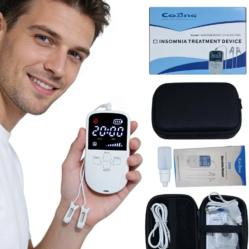 

Аппарат для домашнего использования CES-терапии, двухрежимная транскраниальная стимуляция и EMS для снятия тревоги/депрессии/бессонницы