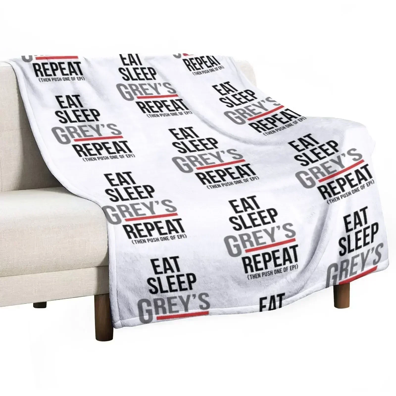 greys repeat Throw Blanket for babies Soft Plush Plaid Camping manga Decorative Throw Extra Large Throw Blankets