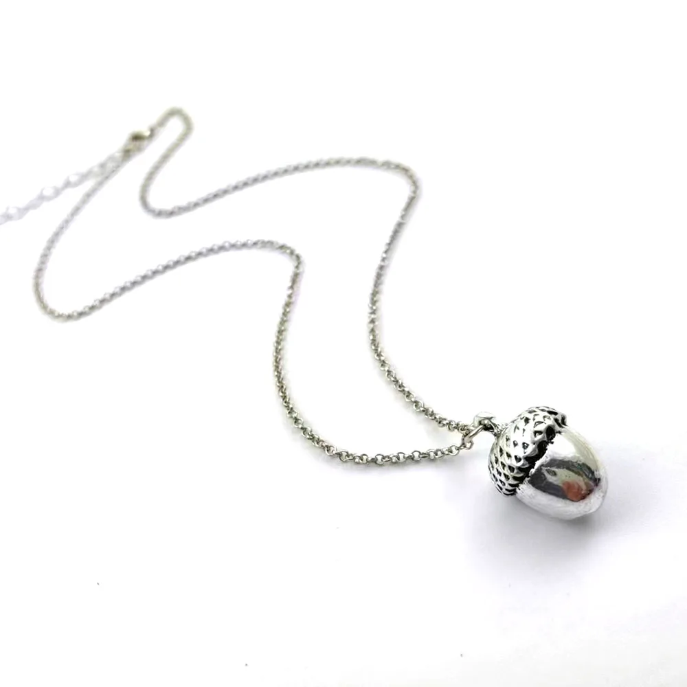 antique Silver antique Gold Acorn Necklace ature Jewellery,  Birthday  Gif