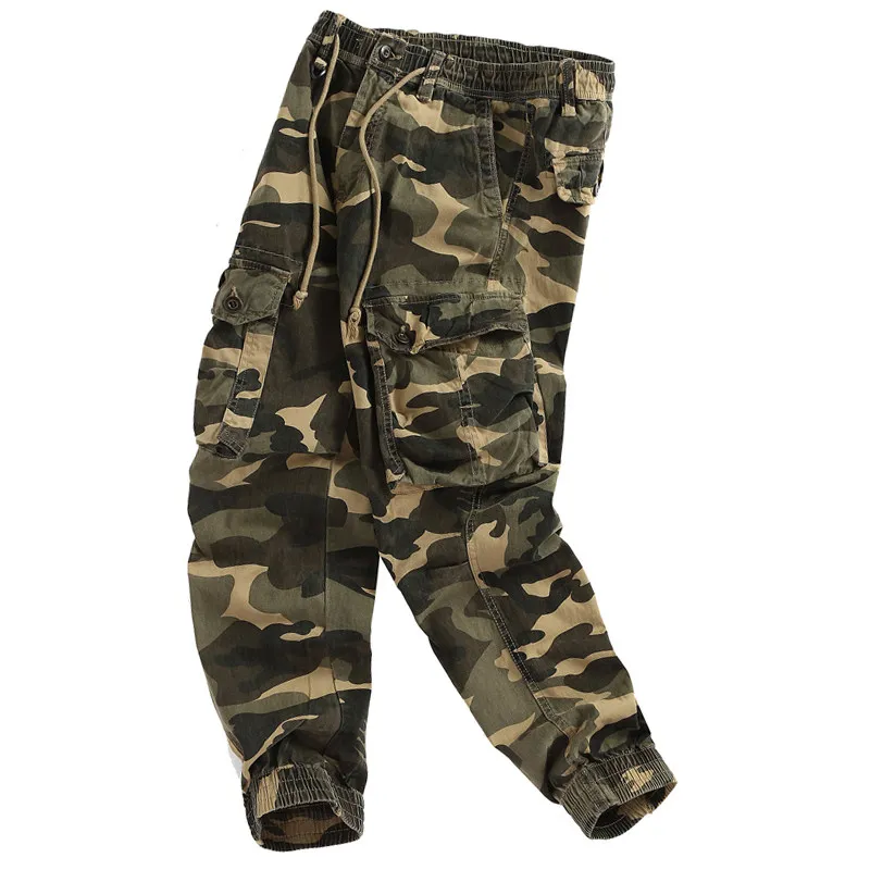2026 New Men's Casual Camouflage Cargo Pants Work Trousers Multi-Color Large Size Straight Leg Outdoor Joggers 30-38