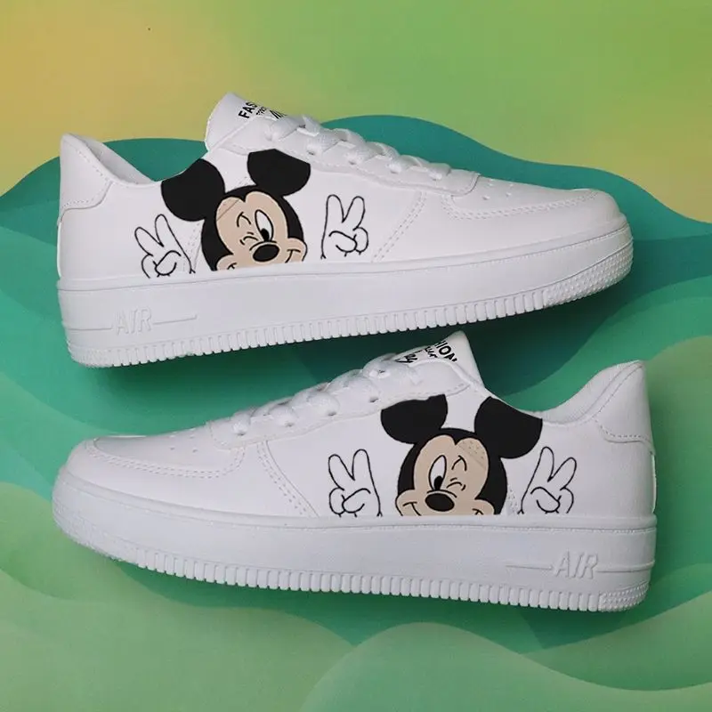 Mickey Mouse Pooh Bear Winnie Stitch Low Top Spring New Breathable Versatile Single Shoe children shoes Shoes For Students