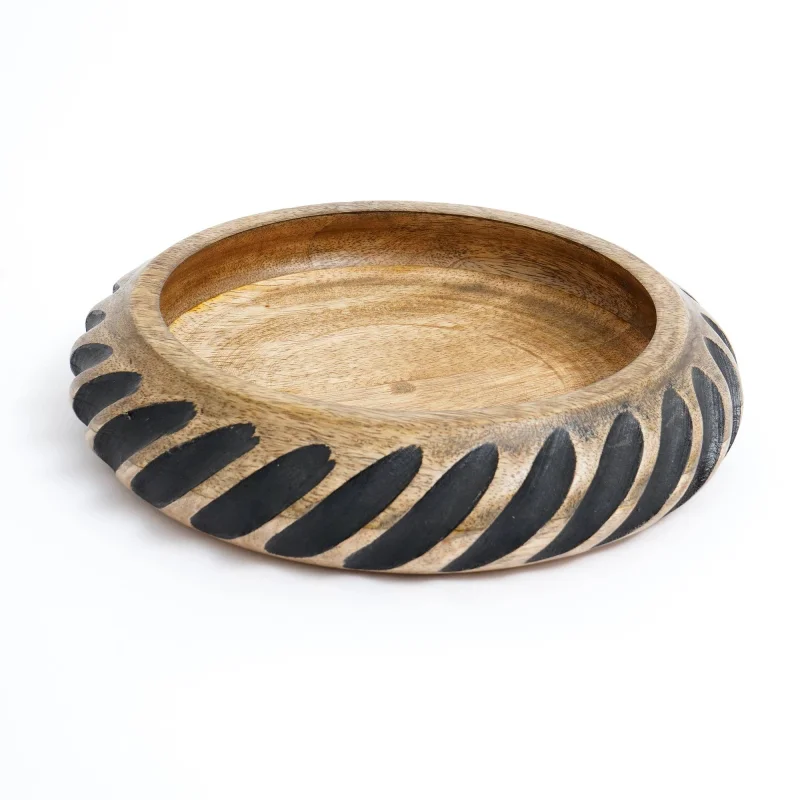 

Handmade Wooden Bowl with Black Filler – Unique, Artisan Craft for Stylish Décor