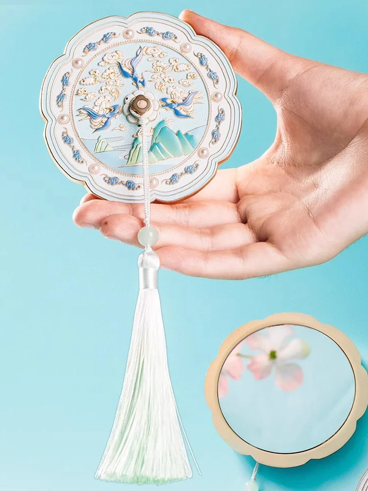 

National Library Presented Mini Portable Compact Mirror Female Best Friend Birthday Gift Makeup Girlfriend Portable