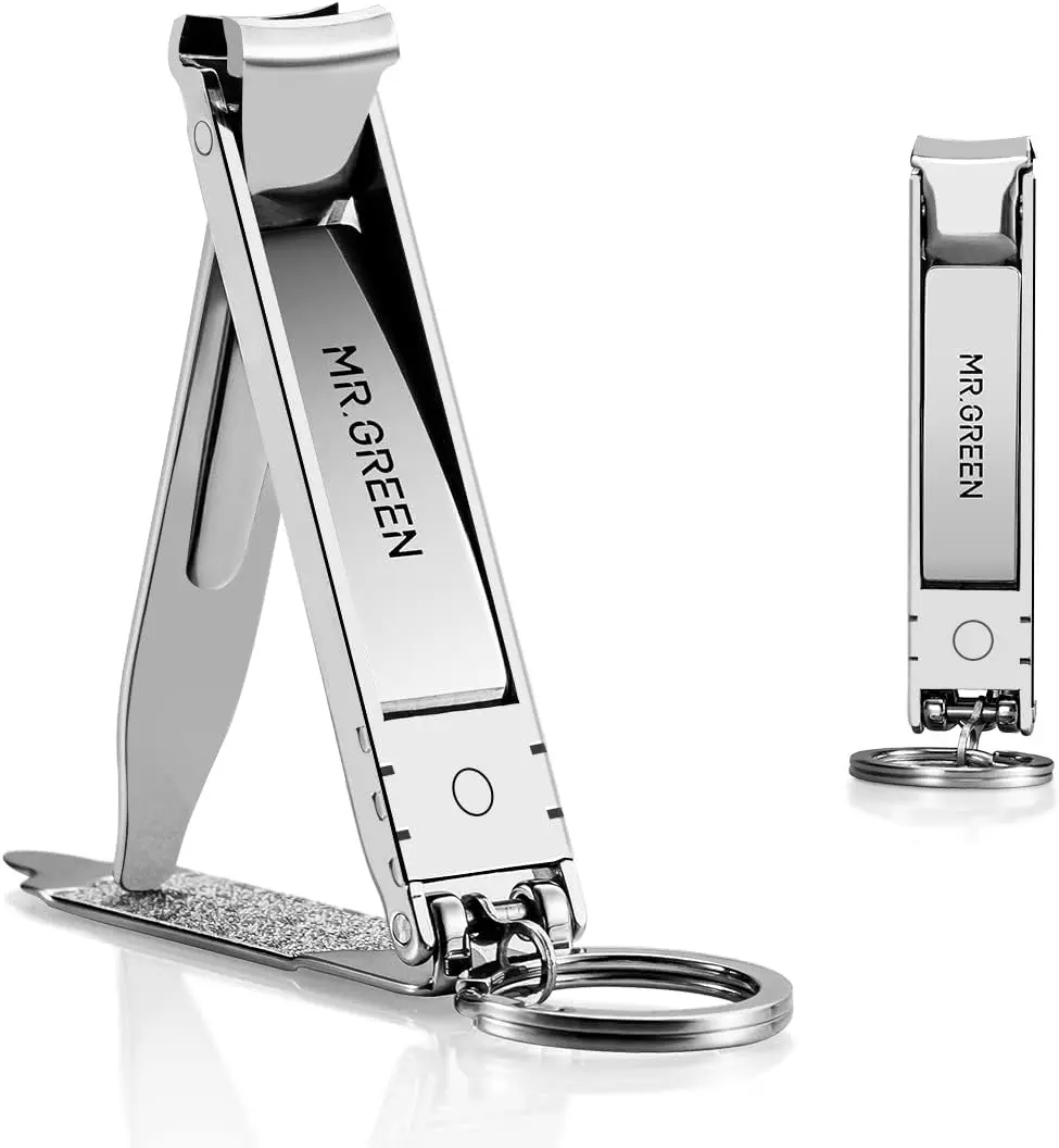 

Ultra-Thin Foldable Nail Clippers with File, Stainless Steel Travel Manicure Set
