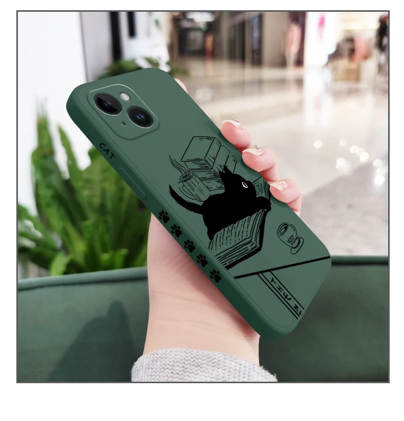 Tischkatze Handyhülle für iPhone 17 17 Air 16 16e 15 14 13 12 11 X XR XS Plus Pro Max Mini Silikonhülle – Detail 10