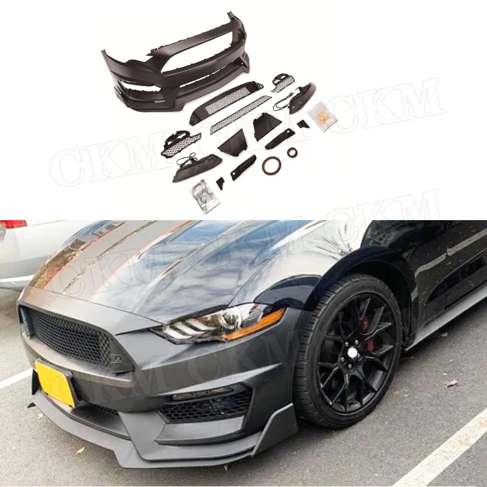 

PP Primer Material Front Bumper Body Kits Decoration For Ford Mustang GT350 Style 2018 2019 2020