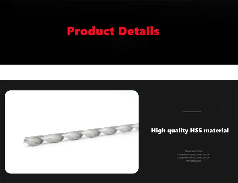 10/20 Stück Verlängerter Bohrer HSS Mini Gerader Schaft Spiralbohrer 0,5-3,2mm, Verlängerter Bohrer 60/80/100/120mm – Detail 3