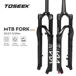 TOSEEK KN34 Magnesium Alloy MTB Bicycle Fork  26/27.5/ 29er Inch Mountain Bike  RL120mm  Air Suspension Fork