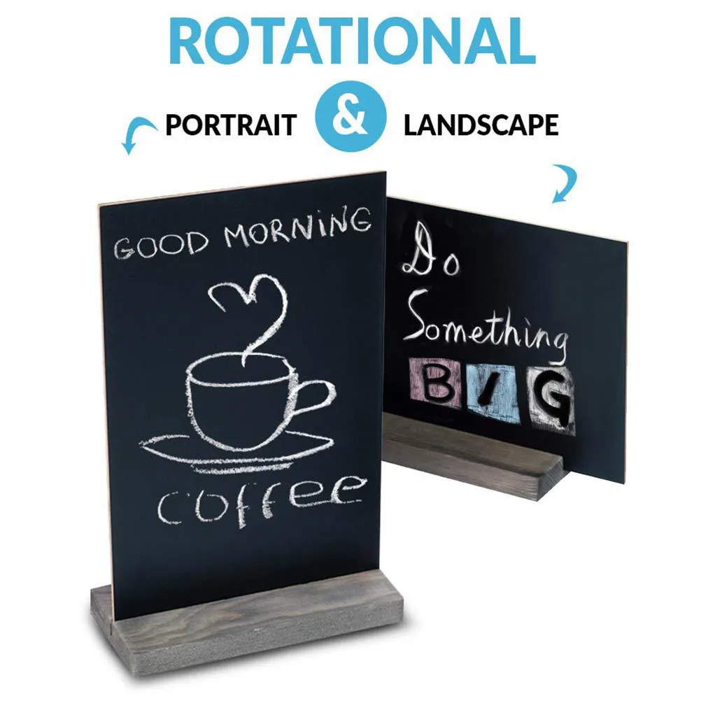 

Миниатюрные деревянные доски для записей 22x15 см, двусторонние, с меловой поверхностью и возможностью стирания, для свадеб, вечеринок, ресторанов